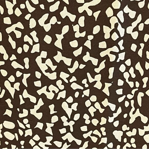 Short Sleeve Silky Slip Dress V-Neck Brown and Tan Print size Small - Picture 9 of 11